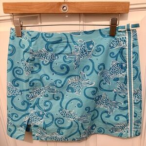 Lilly Pulitzer Cutest Shorts Blue Fish Patterned Shorts